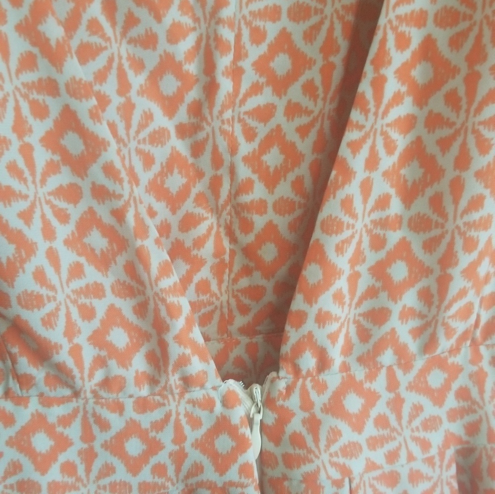 Ark & Co Deep Coral and Floral above knee dress - Picture 4 of 8
